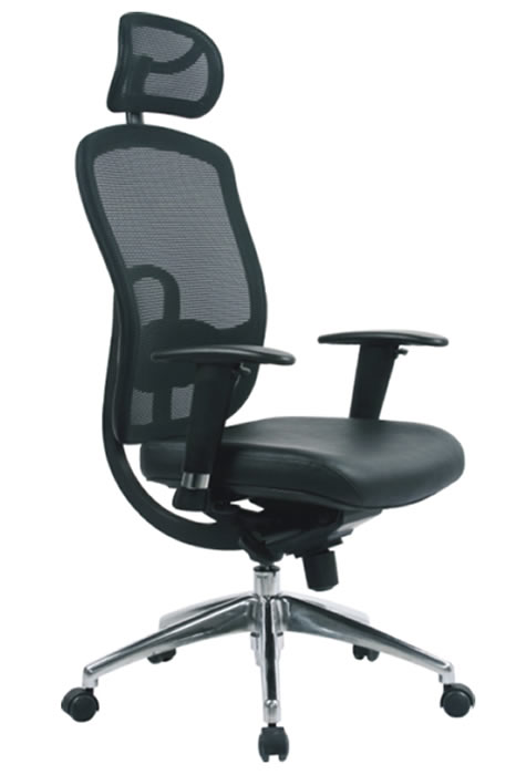 Leather mesh shop office chair
