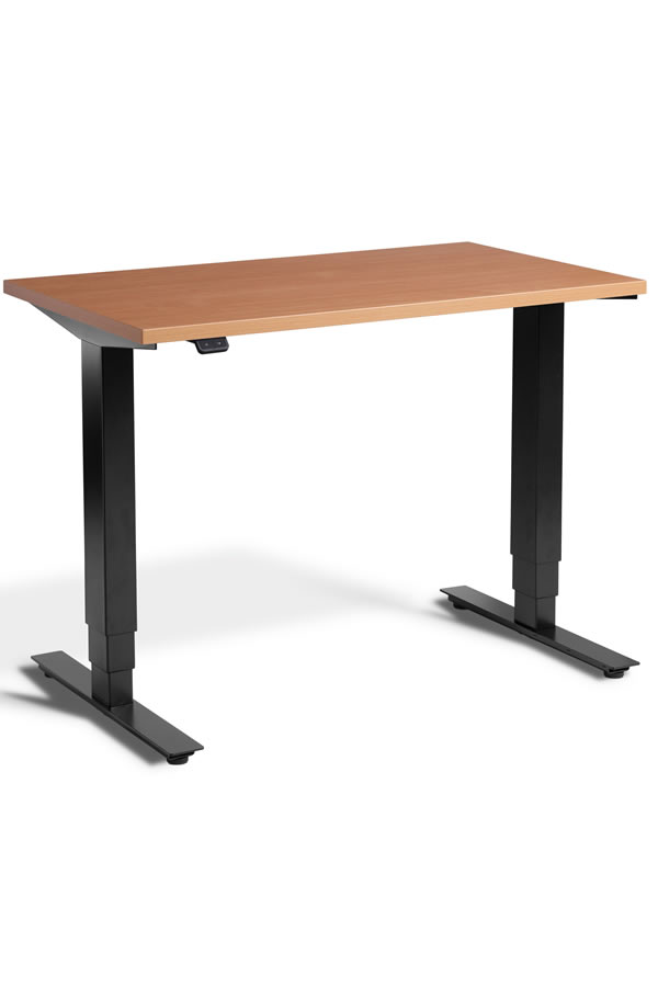View Beech Mini Height Adjustable Standing Office Desk 1000mm x 600mm Electric Dual Motor Choice Of 3 Frame Colours 5Year Guarantee Lavoro information