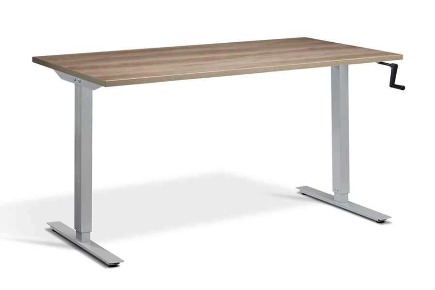 Solo Hand Crank Rectangular Height Adjustable Desk