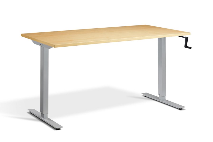 Pinch or double click to zoom Solo Hand Crank Rectangular Height Adjustable Desk