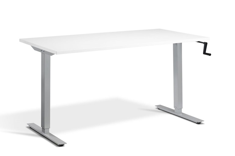Solo Hand Crank Rectangular Height Adjustable Desk