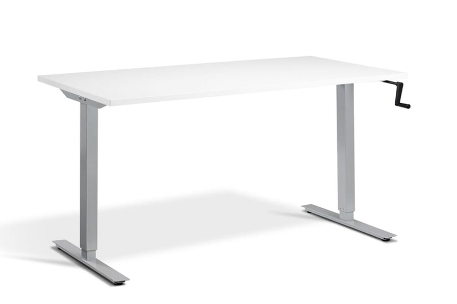 Pinch or double click to zoom Solo Hand Crank Rectangular Height Adjustable Desk