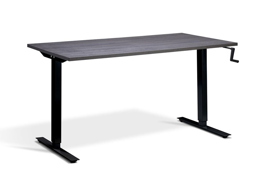 Solo Hand Crank Rectangular Height Adjustable Desk