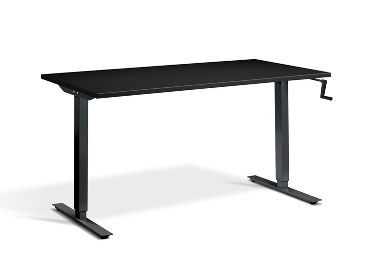 Solo Hand Crank Rectangular Height Adjustable Desk