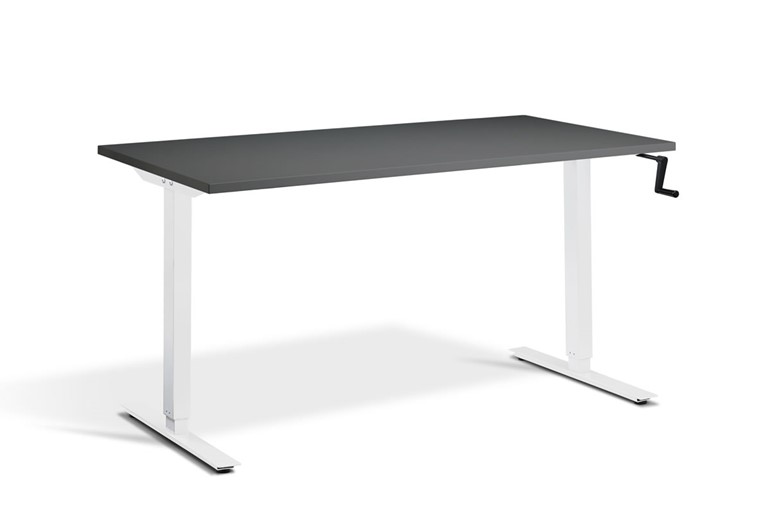 Solo Hand Crank Rectangular Height Adjustable Desk