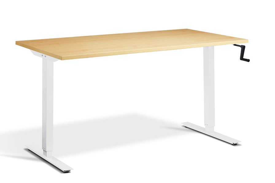 Solo Hand Crank Rectangular Height Adjustable Desk