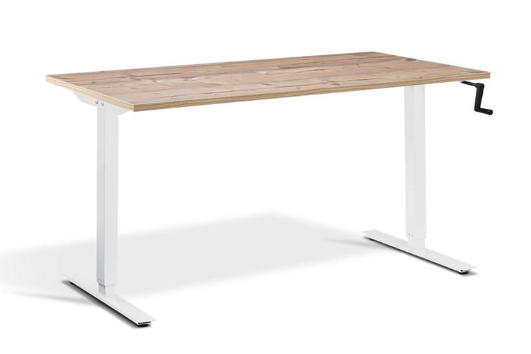 Solo Hand Crank Rectangular Height Adjustable Desk