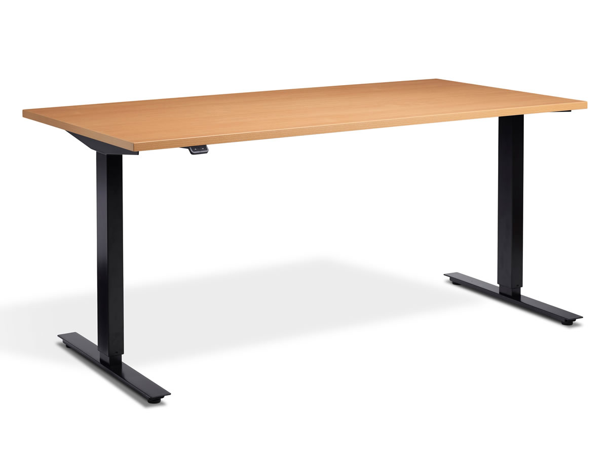 View Rectangular Height Adjustable Standing Home Office Study Desk Triple Motor System 8 Top Colours 4 Sizes Available 3 Leg Frame Finishes Zero information