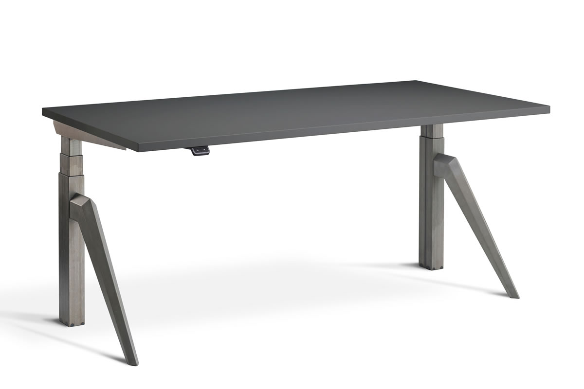 View Standing Height Adjustable Desk 1400mm x 700mm Graphite Five information