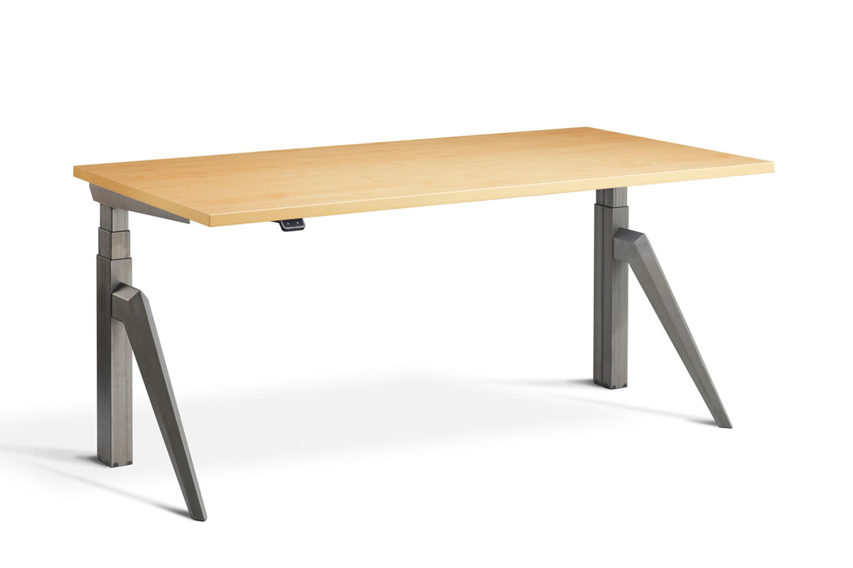 View Standing Height Adjustable Desk 1400mm x 700mm Oak Five information