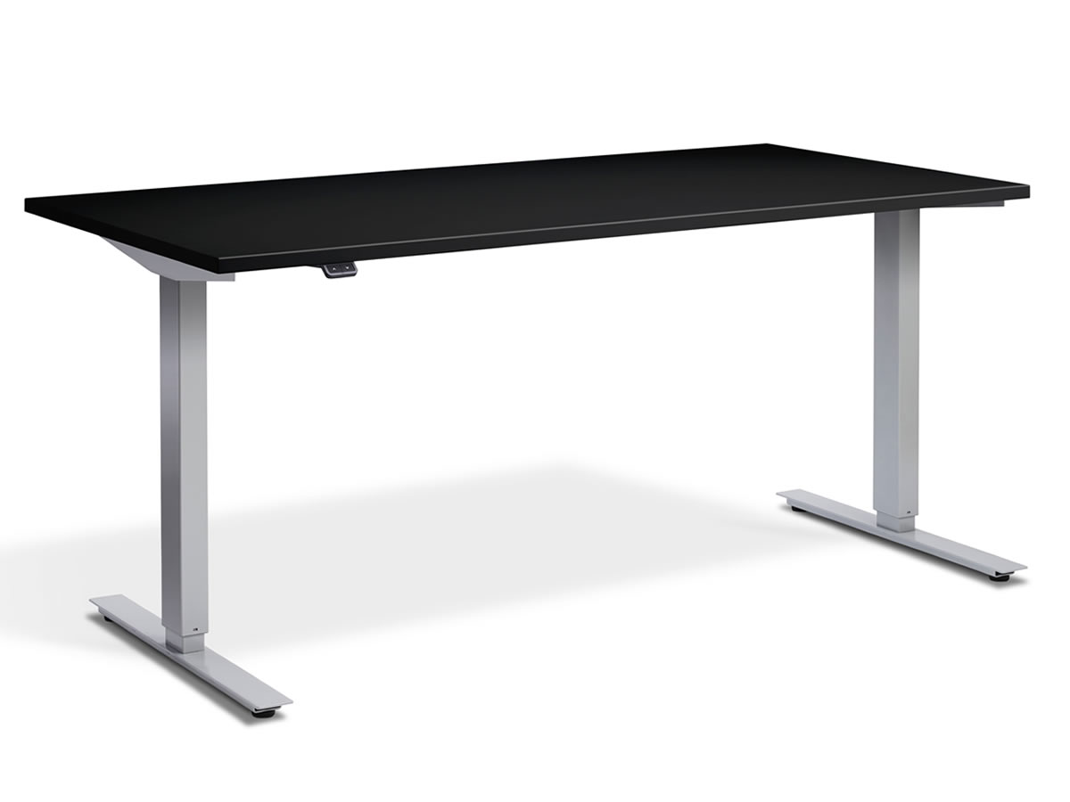 View Rectangular Height Adjustable Standing Home Office Study Desk Triple Motor System 8 Top Colours 4 Sizes Available 3 Leg Frame Finishes Zero information