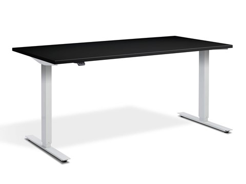 Zero Standing Height Adjustable Desk - 1200mm x 800mm Black White 