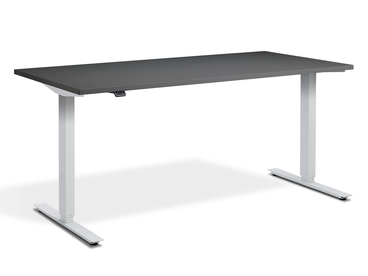 View Rectangular Height Adjustable Standing Home Office Study Desk Triple Motor System 8 Top Colours 4 Sizes Available 3 Leg Frame Finishes Zero information