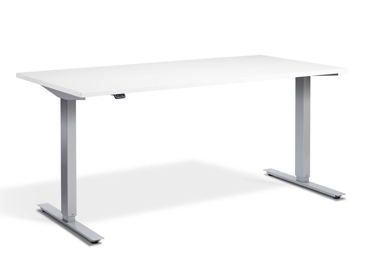 View Rectangular Height Adjustable Standing Home Office Study Desk Triple Motor System 8 Top Colours 4 Sizes Available 3 Leg Frame Finishes Zero information