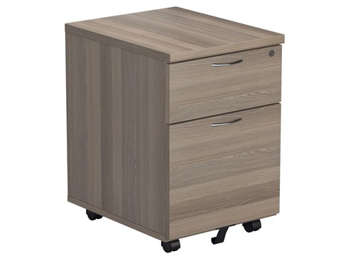 Kestral Grey Oak 2 Drawer Mobile Pedestal