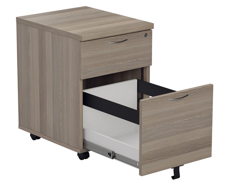 Kestral Grey Oak 2 Drawer Mobile Pedestal