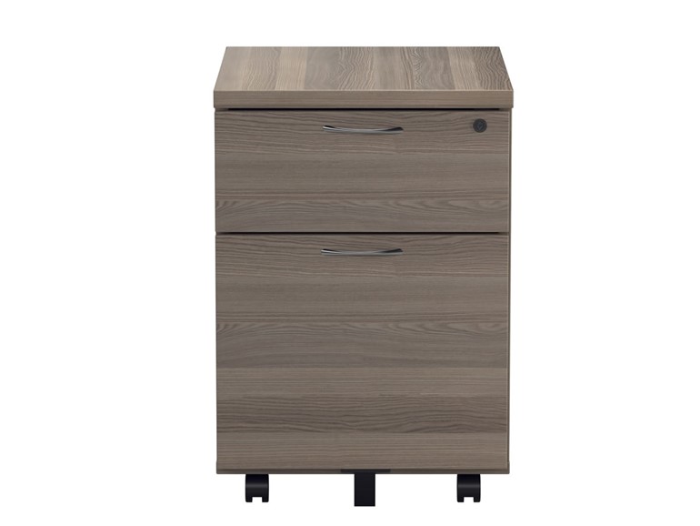 Kestral Grey Oak 2 Drawer Mobile Pedestal