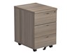 Kestral Grey Oak 3 Drawer Mobile Pedestal