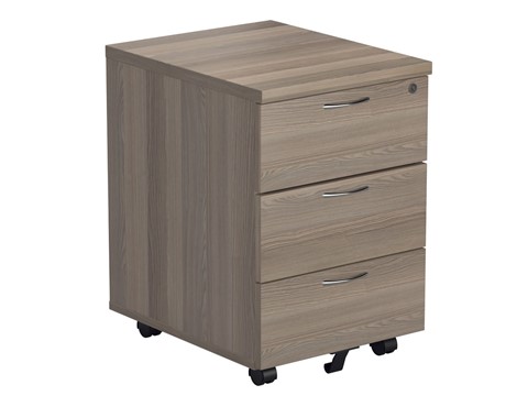 Kestral Grey Oak 3 Drawer Mobile Pedestal