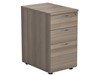 Kestral Grey Oak 3 Drawer Desk High Pedestal