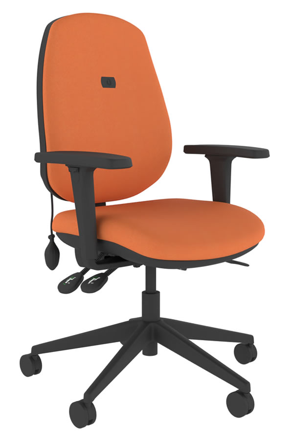 View Orange Ergonomic Fabric Office Chair Inflatable Lumber Support Seat Tilt Seat Slide Height Adjustable Backrest Height Adjustable Arms information