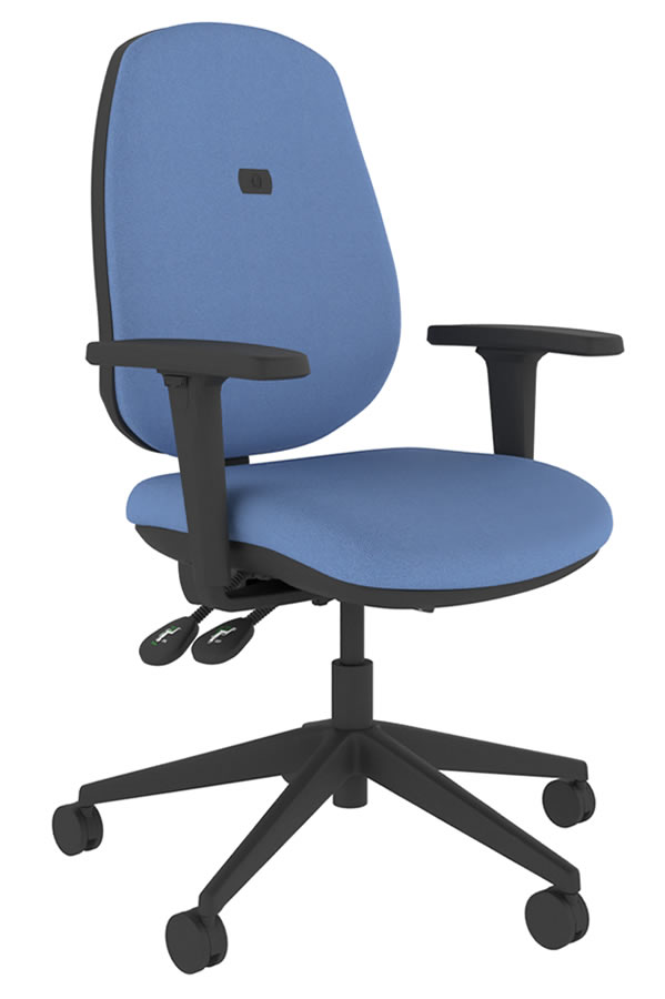 View Blue Fabric Ergonomic Heavy Duty Bariatric Office Chair Height Adjustable Backrest Fully Reclining Deep Padded Seat 5Year Guarantee Mode information