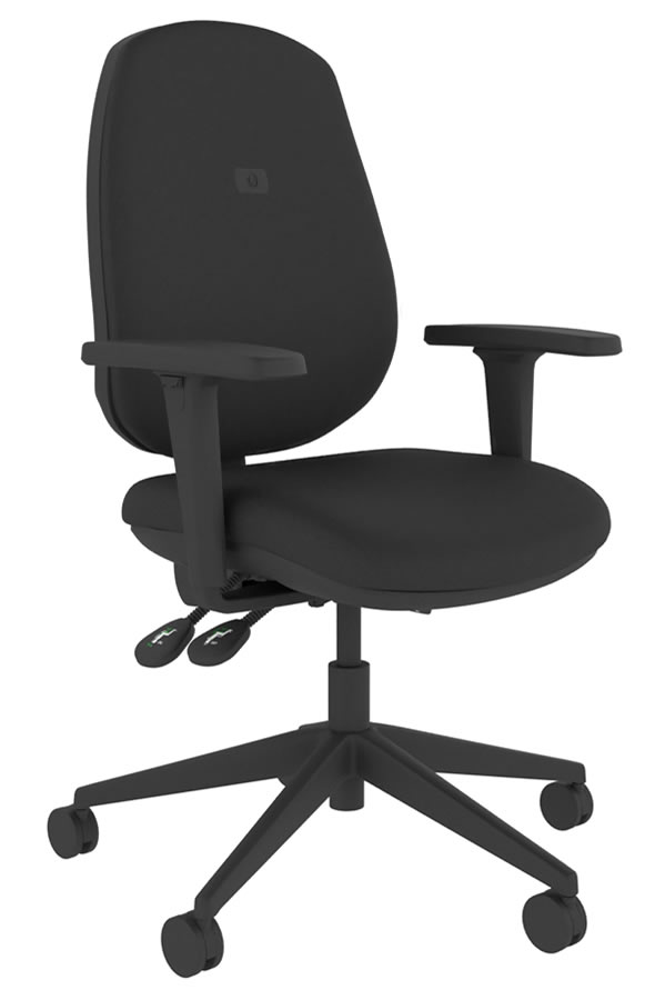 View Black Fabric Ergonomic Heavy Duty Bariatric Office Chair Height Adjustable Backrest Fully Reclining Deep Padded Seat 5Year Guarantee Mode information