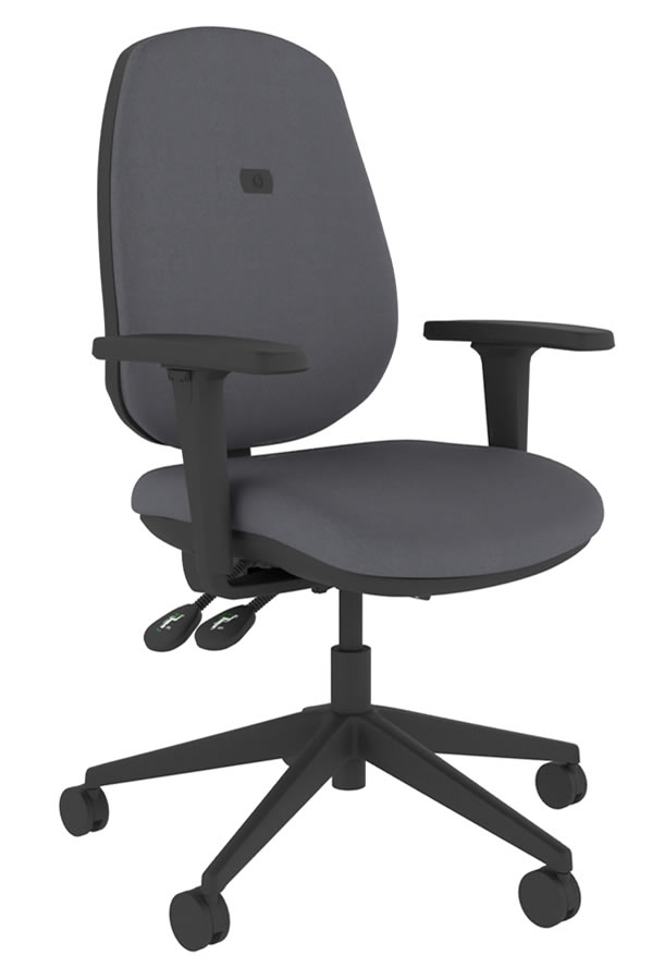View Grey Fabric Ergonomic Heavy Duty Bariatric Office Chair Height Adjustable Backrest Fully Reclining Deep Padded Seat 5Year Guarantee Mode information