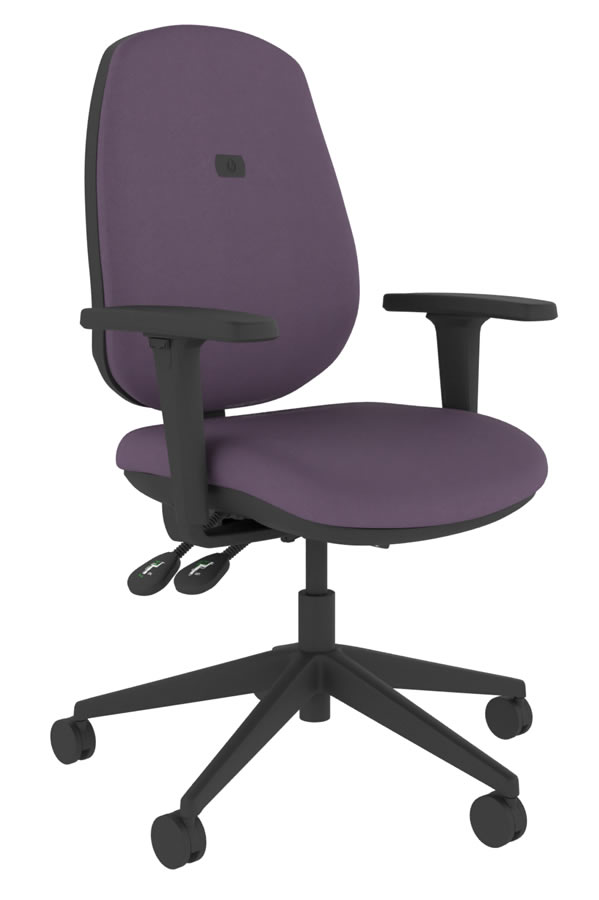 View Purple Fabric Ergonomic Heavy Duty Bariatric Office Chair Height Adjustable Backrest Fully Reclining Deep Padded Seat 5Year Guarantee Mode information