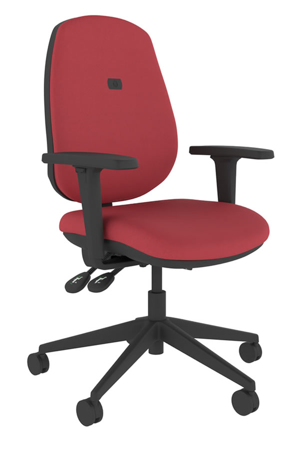 View Red Fabric Ergonomic Heavy Duty Bariatric Office Chair Height Adjustable Backrest Fully Reclining Deep Padded Seat 5Year Guarantee Mode information