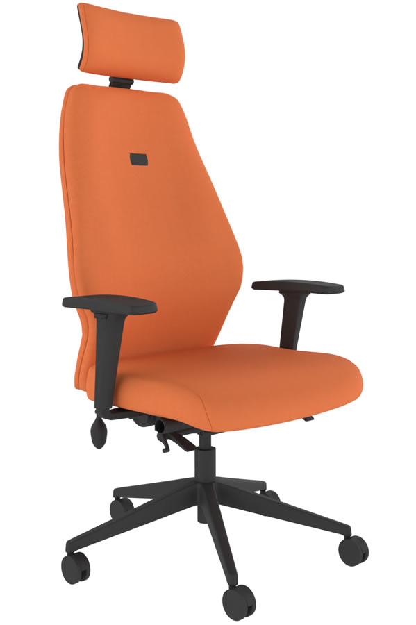 View Orange Ergonomic Fabric Office Chair Independent Back Seat Adjustment 5 Year Guarantee Body Weight Mechanism Positive Posture information