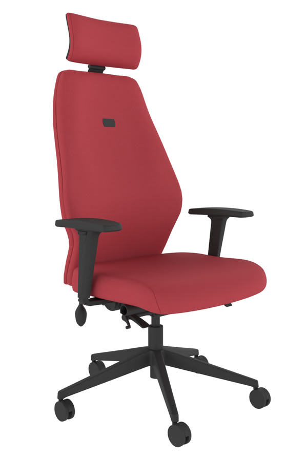 View Red Ergonomic Fabric Office Chair Independent Back Seat Adjustment 5 Year Guarantee Body Weight Mechanism Positive Posture information