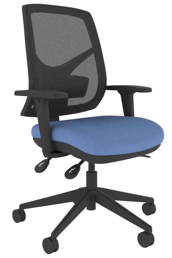 View Blue Dulce Ergonomic Mesh Best Office Desk Computer Chair Seat Slide Height Adjustment Lumbar Backpain Support Adjustable Arms information
