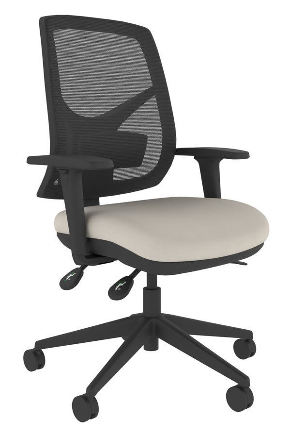 View Cream Dulce Ergonomic Mesh Best Office Desk Computer Chair Seat Slide Height Adjustment Lumbar Backpain Support Adjustable Arms information