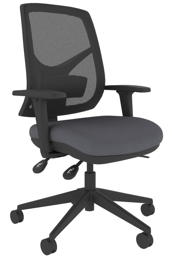 View Grey Dulce Ergonomic Mesh Best Office Desk Computer Chair Seat Slide Height Adjustment Lumbar Backpain Support Adjustable Arms information