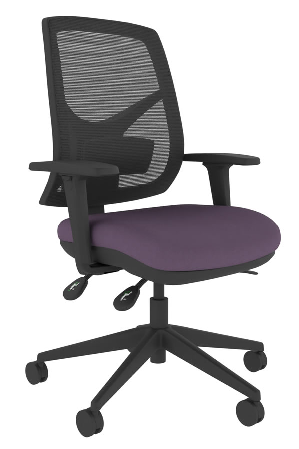 View Purple Dulce Ergonomic Mesh Best Office Desk Computer Chair Seat Slide Height Adjustment Lumbar Backpain Support Adjustable Arms information