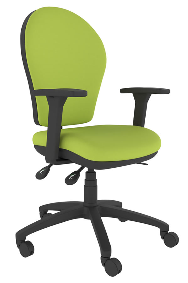 View Green Fabric MultiFunctional Task Office Chair Seat Slide Height Adjustable Backrest Ergo Stretch information