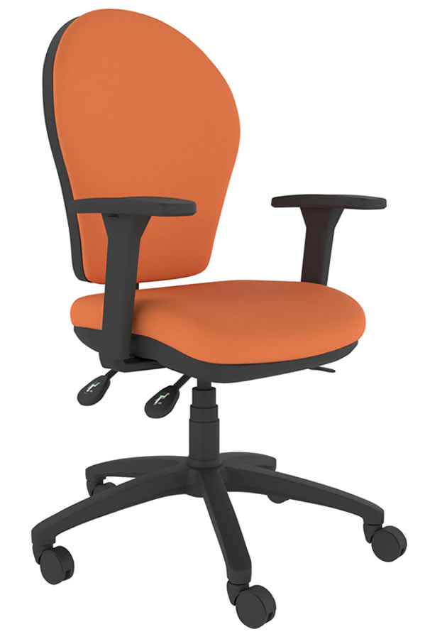 View Orange Fabric MultiFunctional Task Office Chair Seat Slide Height Adjustable Backrest Ergo Stretch information