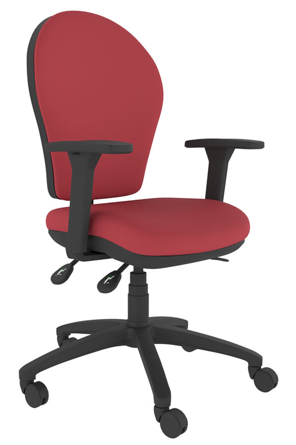 View Red Fabric MultiFunctional Task Office Chair Seat Slide Height Adjustable Backrest Ergo Stretch information