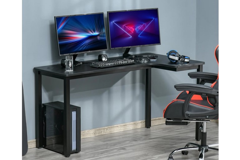 Nemesis Black Corner Gaming Desk