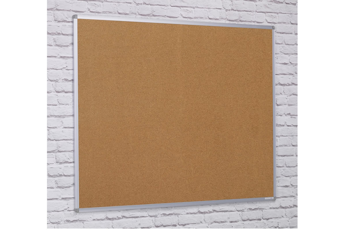 View Cork Wall Mounted Aluminium Frame Felt Noticeboard For Schools Offices 1200mm x 1200mm Pin Board Fire Retardant Felt Spaceright information