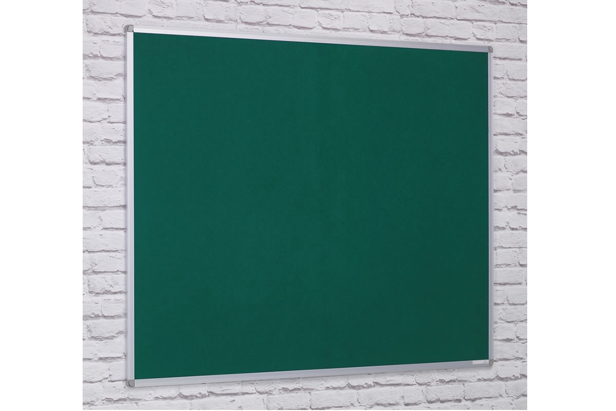 View Green Wall Mounted Aluminium Frame Felt Noticeboard For Schools Offices 1200mm x 900mm Pin Board Fire Retardant Felt Spaceright information