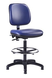 Heavy Duty Tall Laboratory Chair - Blue 