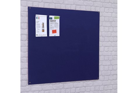 Decorative Unframed  Noticeboard - 900 x 600mm Blue 