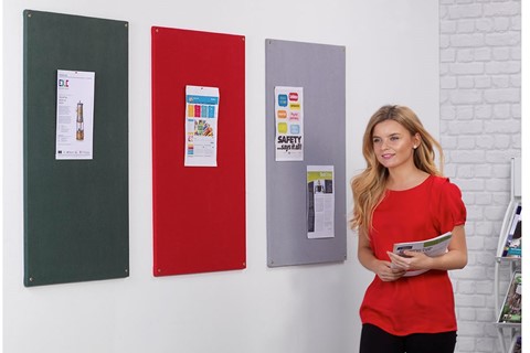 Flameshield Unframed Noticeboard - 900 x 600mm Grey