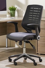 Relay Task Operator Office Chair - Black Mesh Backrest
