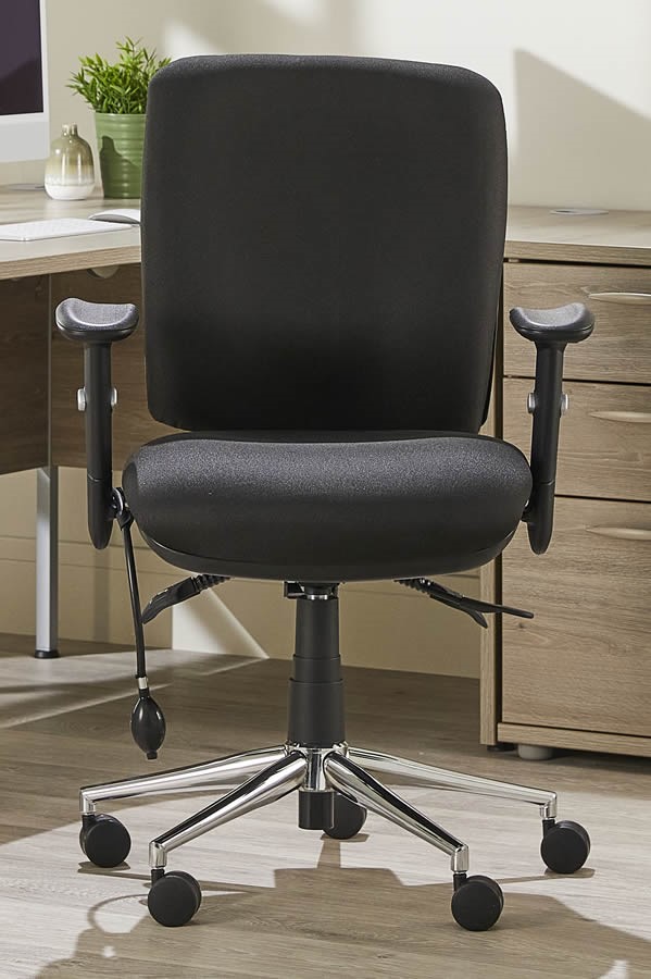 Hercules Medium Back Heavy Duty Operator Chair - Lumbar Support