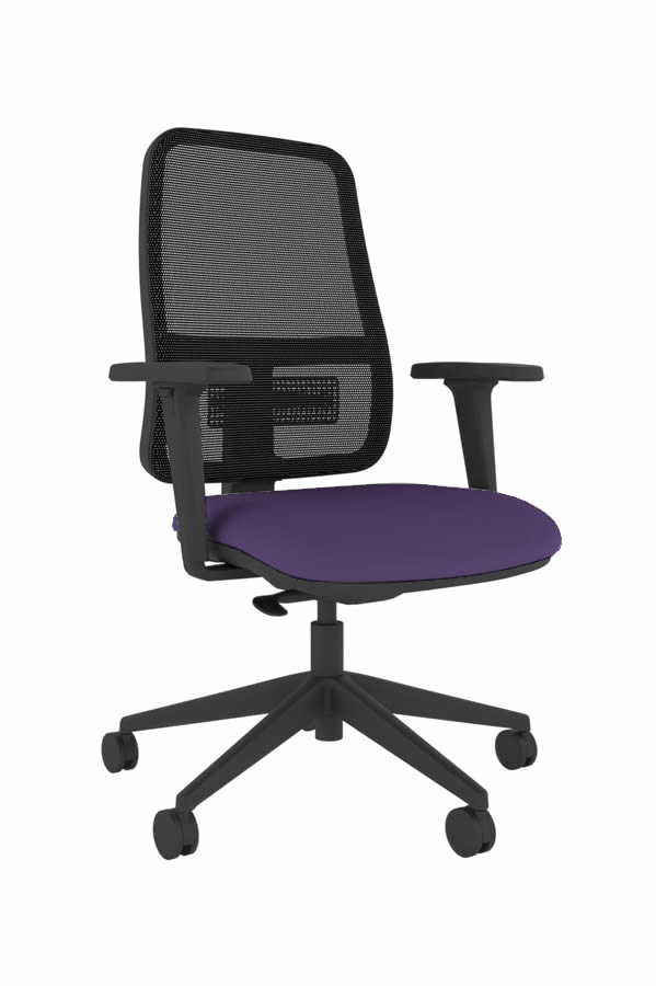 View Purple Mesh High Back Ergonomic Heavy Duty Home Office Chair Height Adjustable Back Seat Arms Adjustable Lumber Support Sammie information