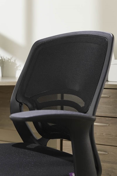 Graphite Folding Arm Mesh Chair