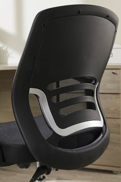 Graphite Folding Arm Mesh Chair